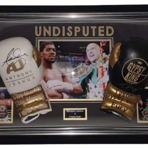 Anthony Joshua and Tyson Fury Signed Boxing Gloves
