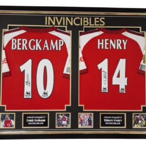 Thierry Henry and Dennis Bergkamp Signed Shirt Invincibles