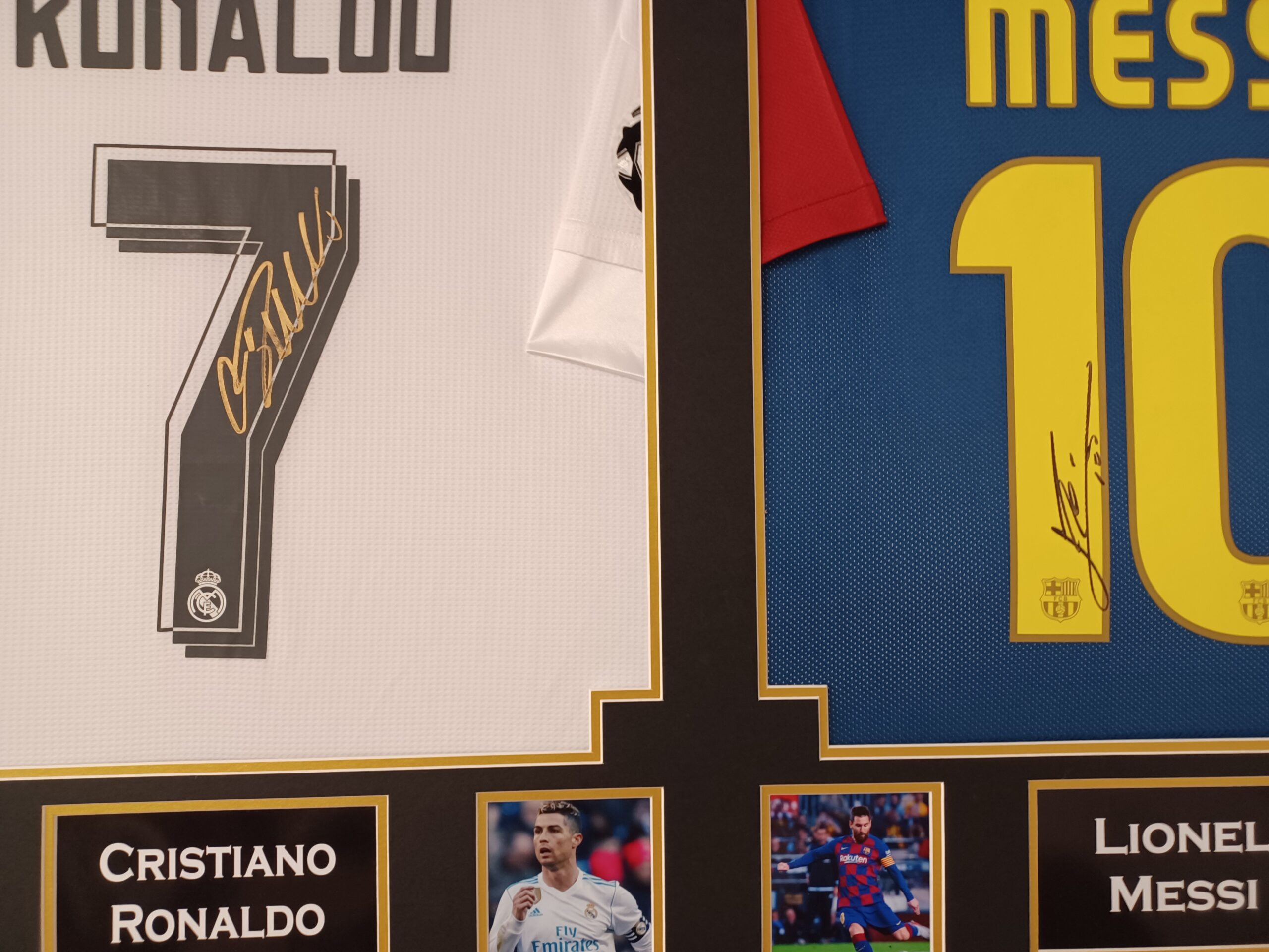 Lionel Messi Signed FC Barcelona Shirt & Cristiano Ronaldo Signed