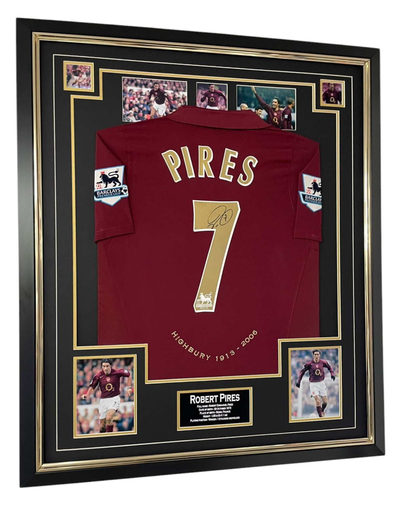 robert pires signed shirt