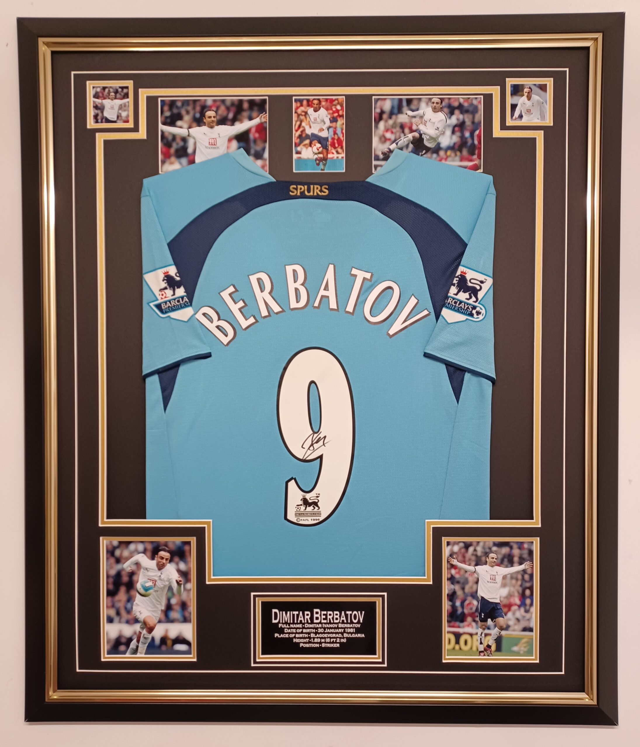 Dimitar Berbatov Signed Tottenham Hotspur Shirt - Home, 2021/2022, Number 9