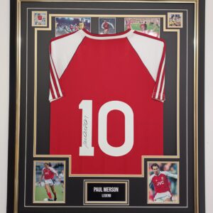PAUL MERSON OF ARSENAL SIGNED SHIRT scaled