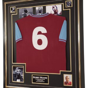 Bobby Moore Signed Display WEST HAM