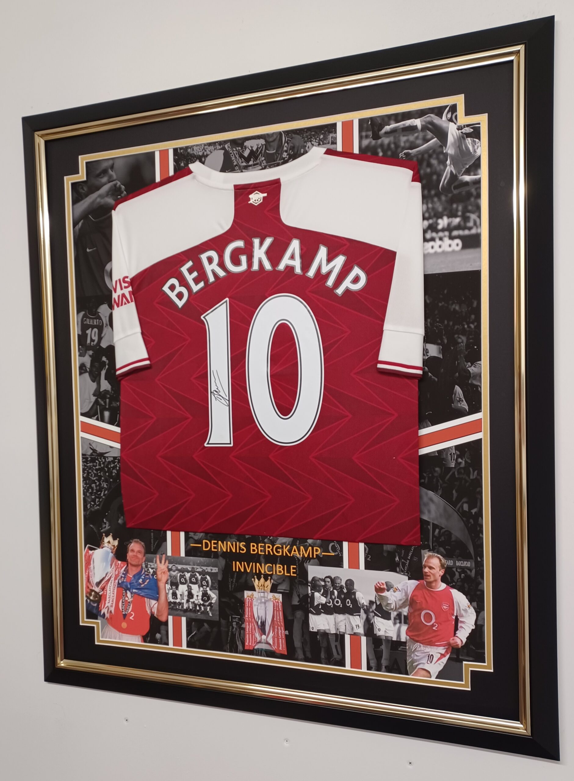 bergkamp signed arsenal shirt