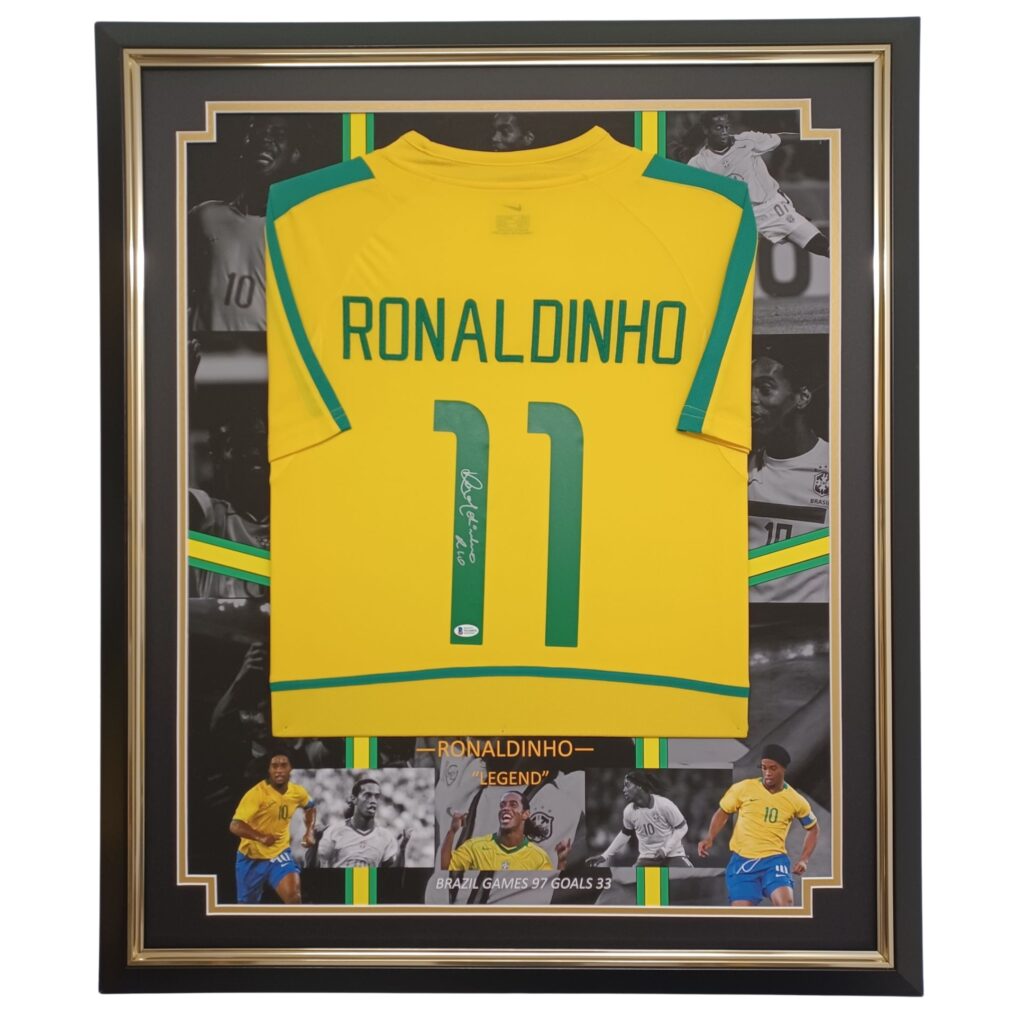 RONALDINHO of Brazil Signed Shirt | Signed Memorabila Shop | Shop Today