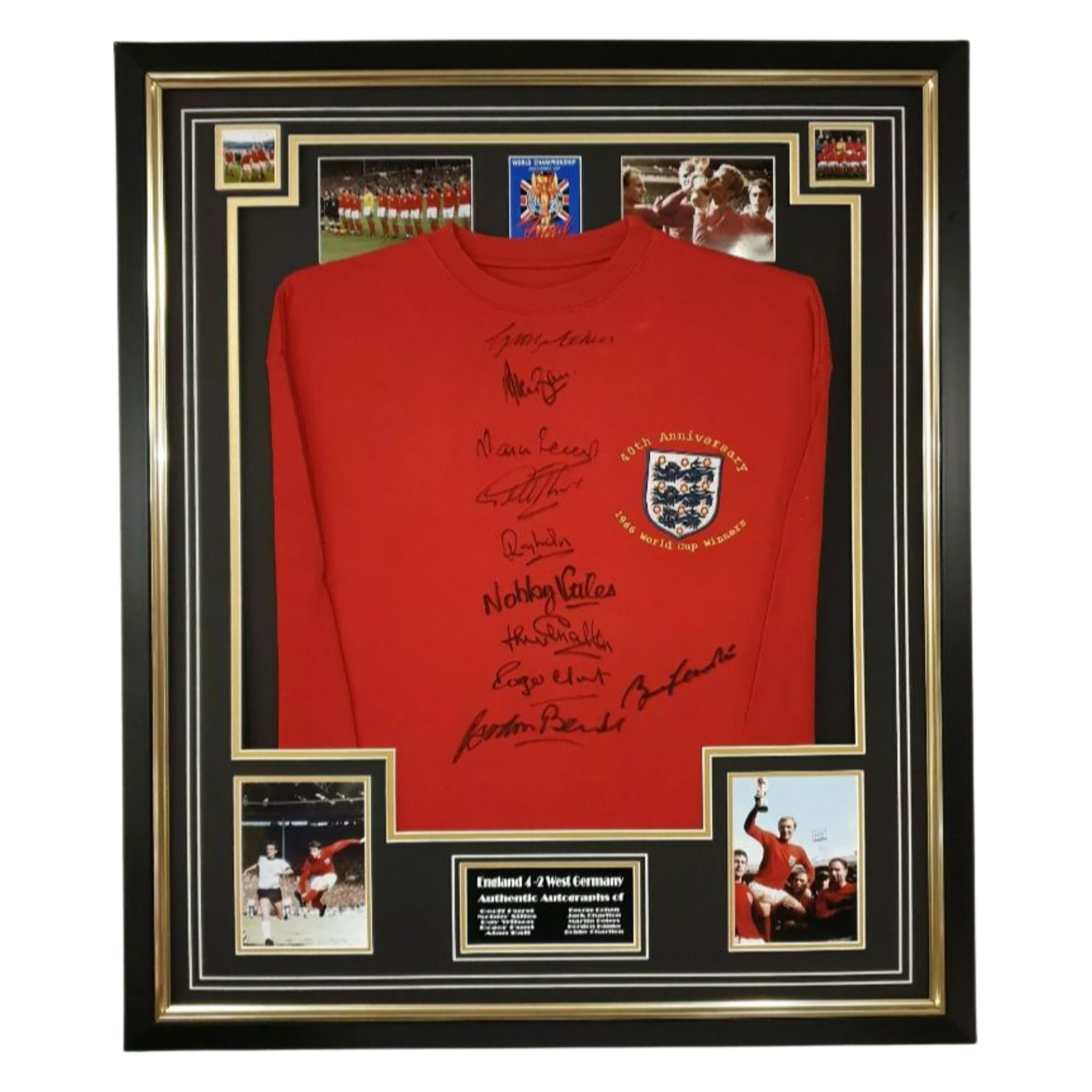 1295 England 1966 signed shirt Signed by 109
