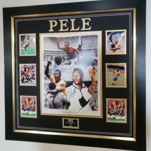 Pele of Brazil Signed Photo Display