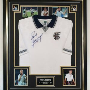 Paul Gascoigne of England Signed Shirt 1990 World Cup