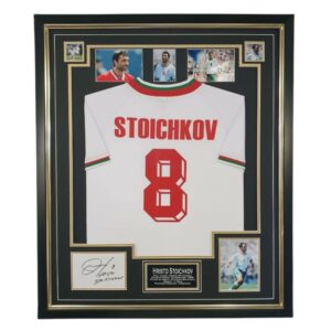 595 Hristo Stoichkov Signed Display with Jersey