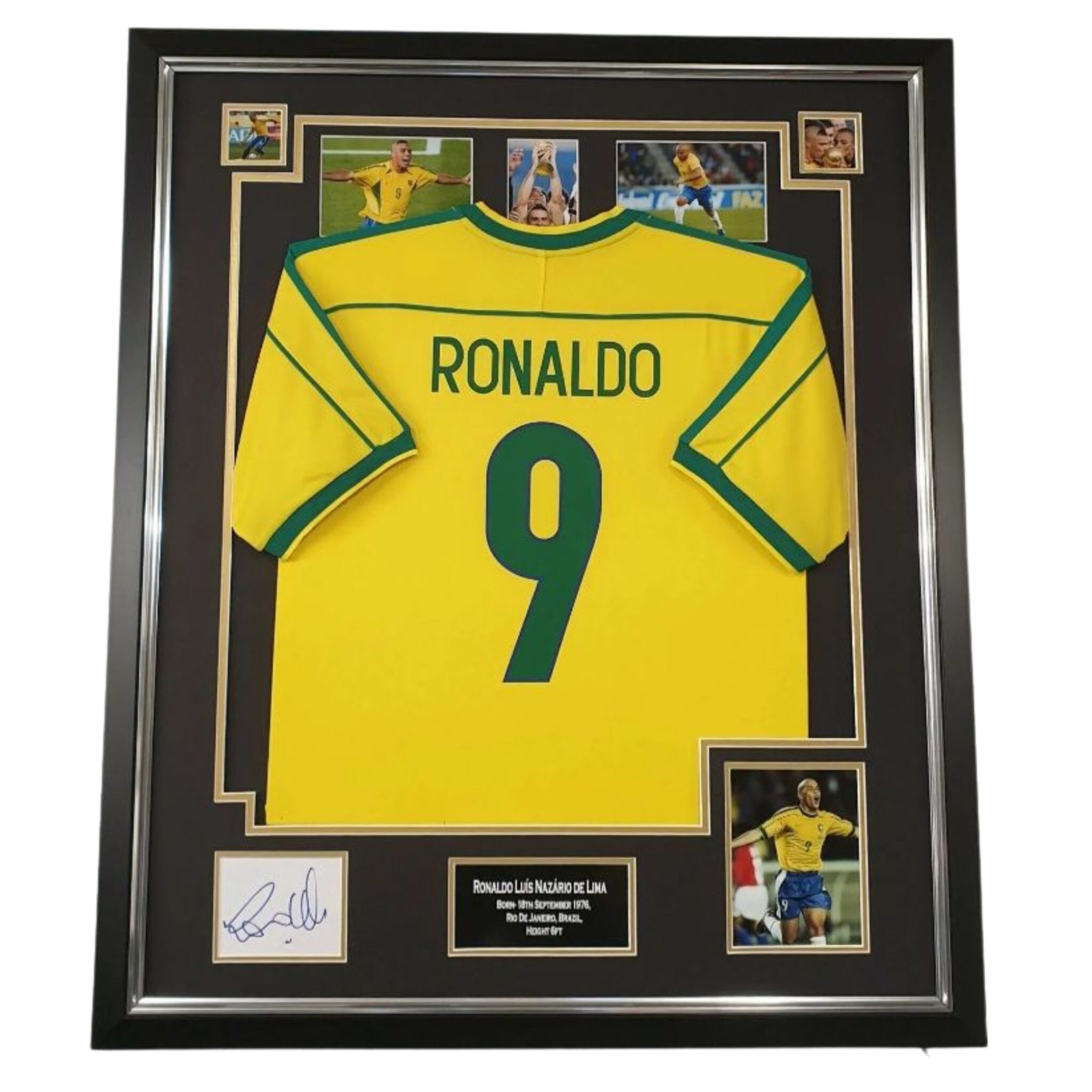 Ronaldo Da Lima of Brazil Signed Display with Shirt – Signed Memorabila ...