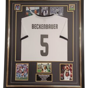 BECKENBAUER SIGNED PICTURE SHIRT JERSEY