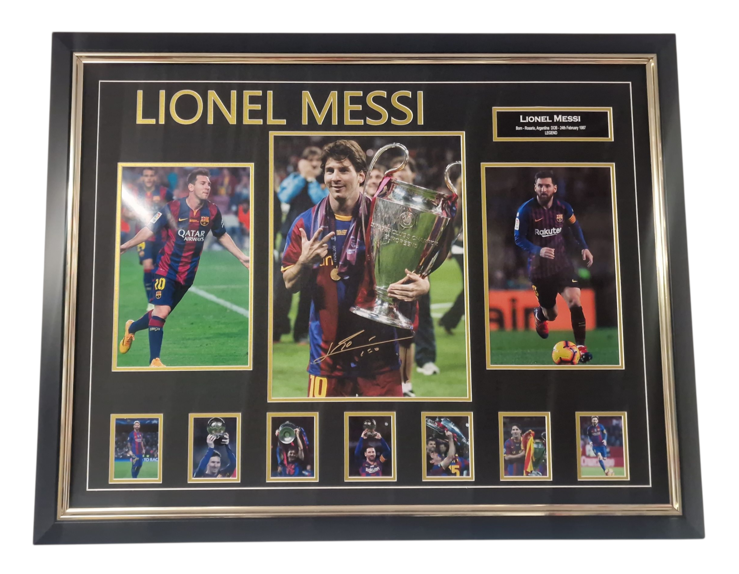 MESSI SIGNED PHOTO PICTURE