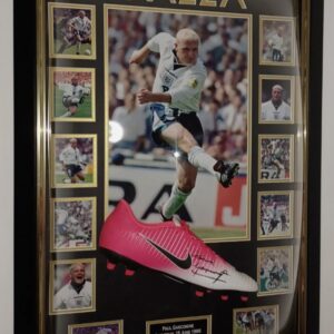 Paul Gascoigne Signed Boot England Euro 96 Display