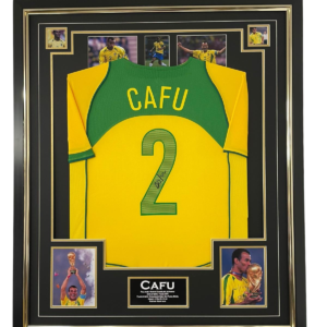 cafu signed shirt jersey framed