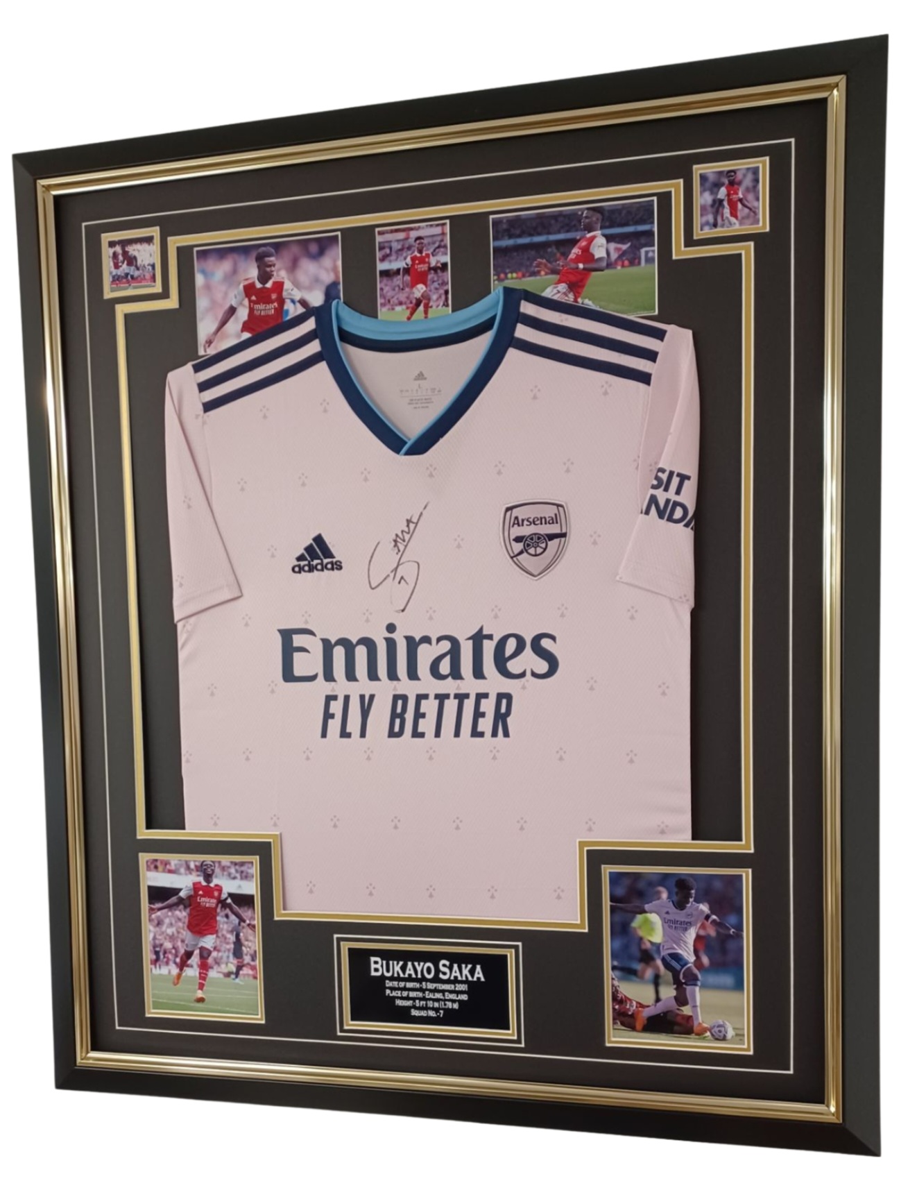 Bukayo Saka Signed On Jersey Arsenal 2022-2023 Home Jersey (Beckett)