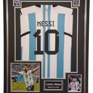 lionel messi signed photo and jersey