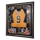 FRAMED AND AUTOGRAPHED SIGNED STEVE BULL SHIRT