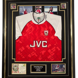 David Rocastle Signed Photo and Shirt Autographed Display