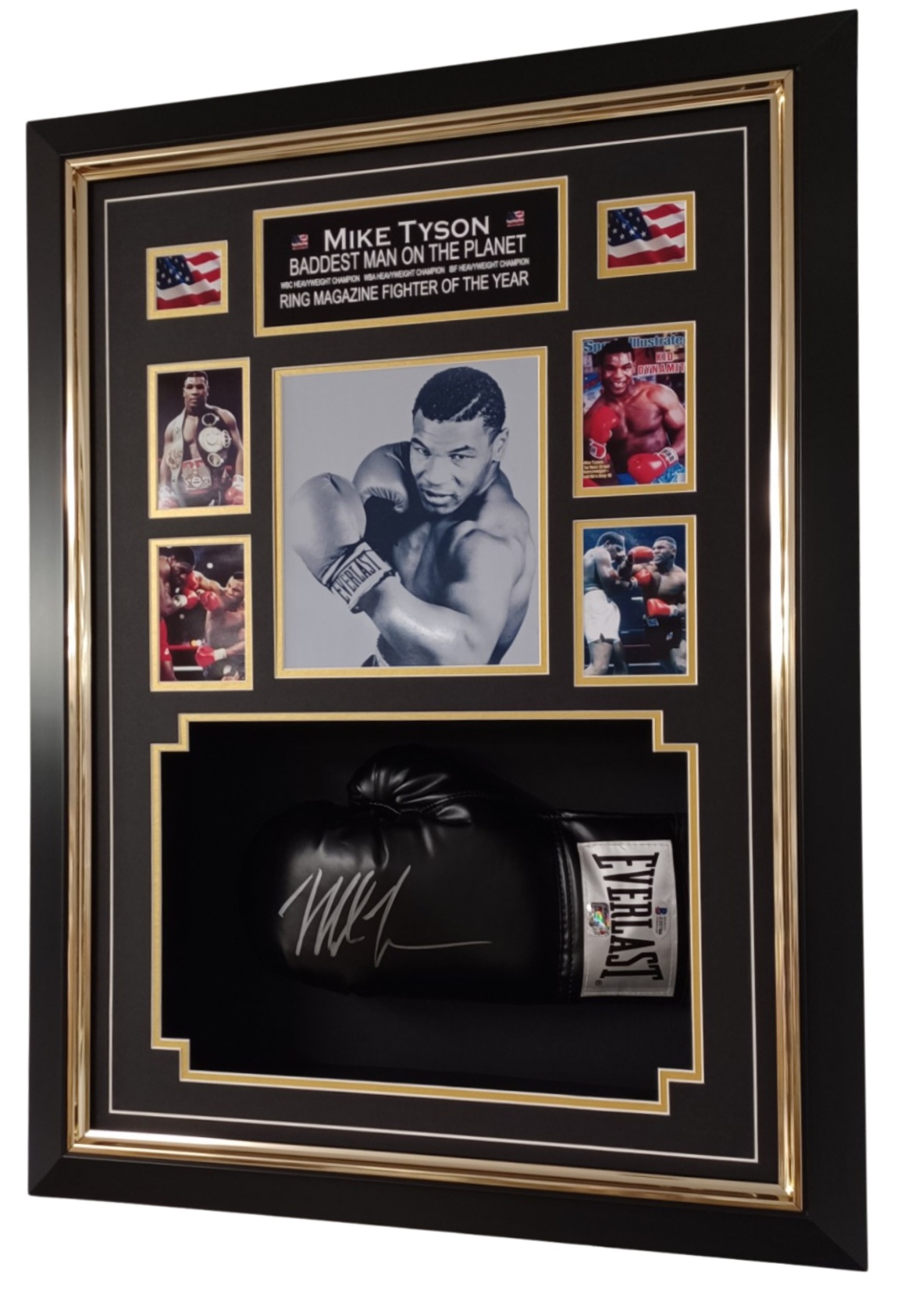 thumbnail image 2 of Mike Tyson Signed Glove – Authentic Hologram – Boxing Memorabilia – Red Shadow Box Display 2 of 5