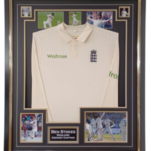 ben stokes signed picture with shirt