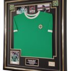 george best signed photo with shirt