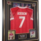 CAPTAIN MARVEL OF MANCHESTER UNITED SIGNED BRYAN ROBSON JERSEY