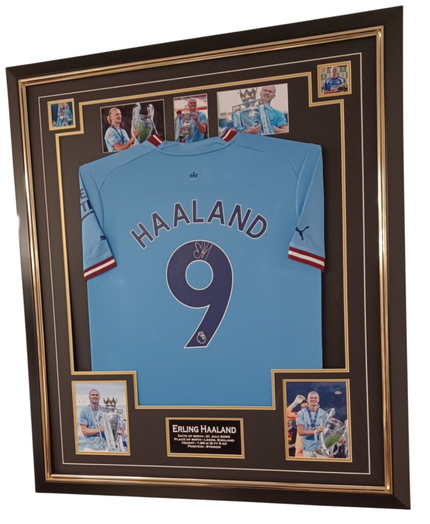 Erling Haaland of Manchester City Signed Jersey Treble Winners | Signed ...