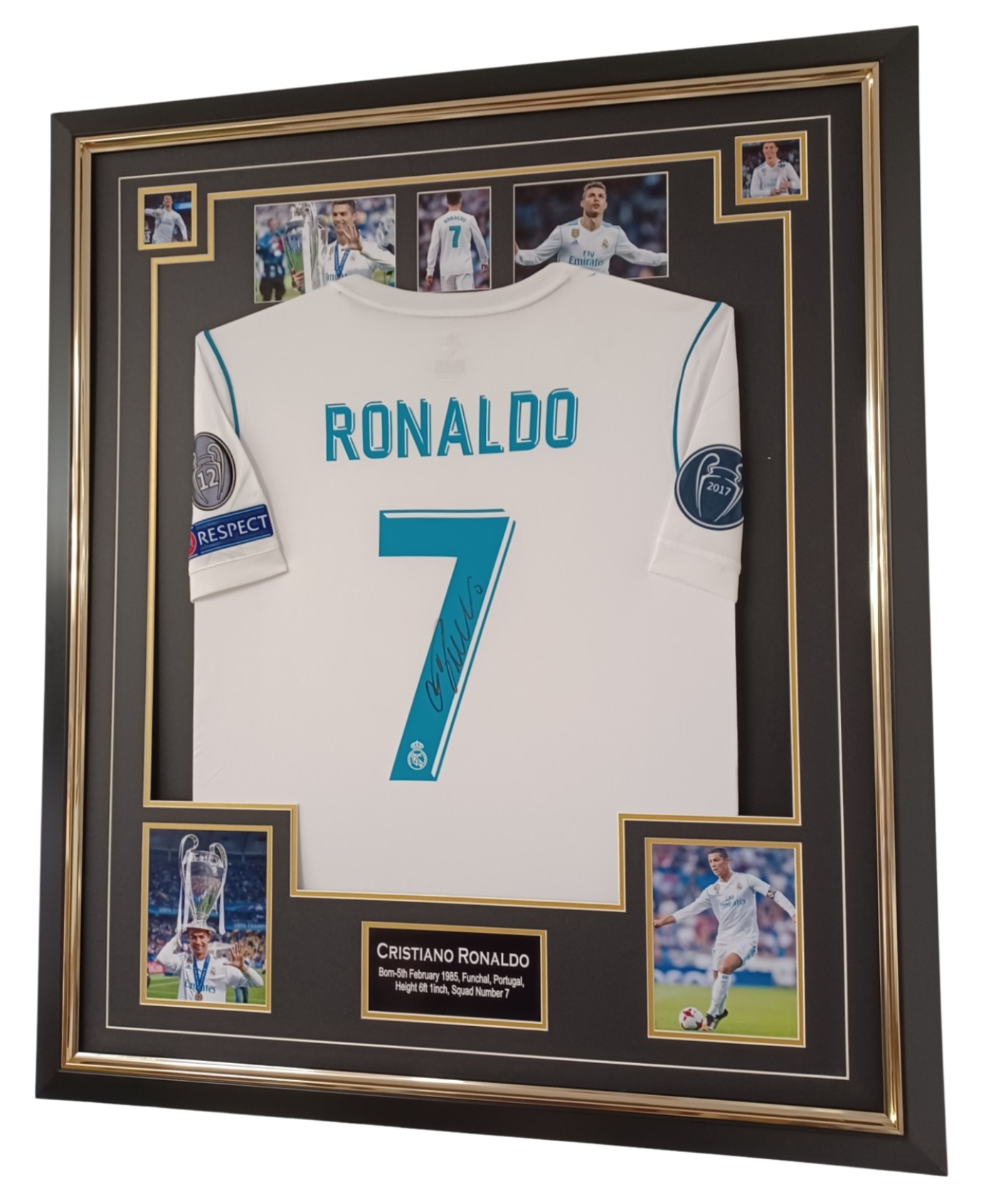 Signed Cristiano Ronaldo Ronaldo Jersey Framed Real Madrid