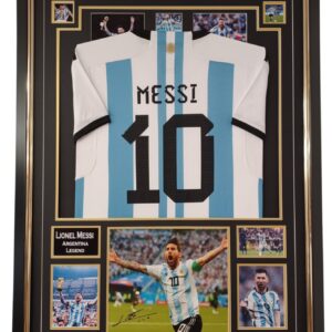 Lionel Messi Signed Picture with Shirt ARGENTINA
