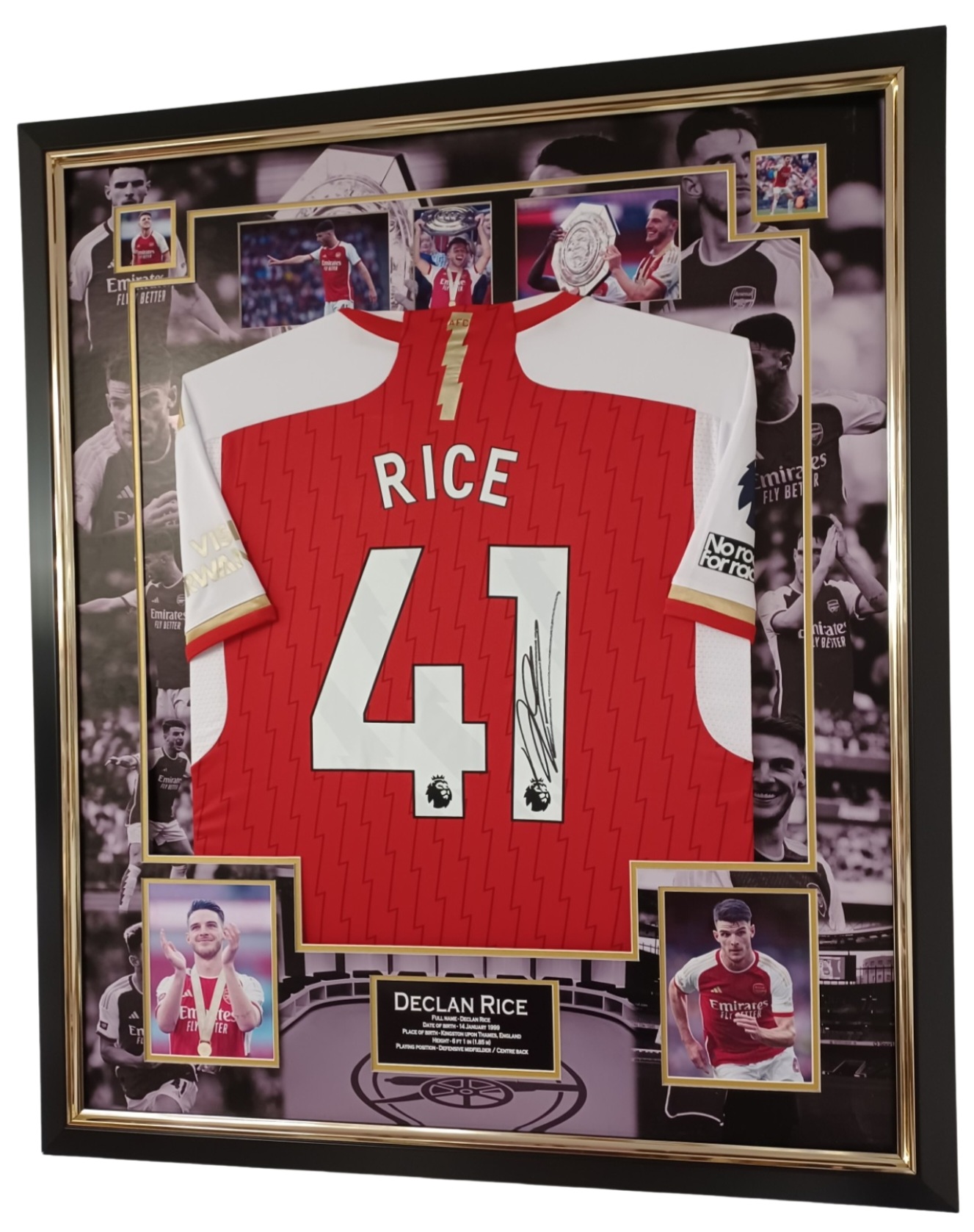 arsenal icon declan rice autographed sirt