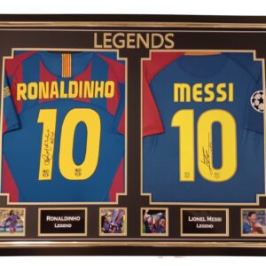 lionel messi and ronaldinho signed jersey