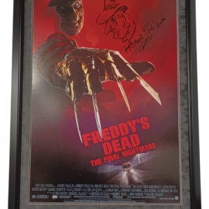 robert englund signed drawing poster