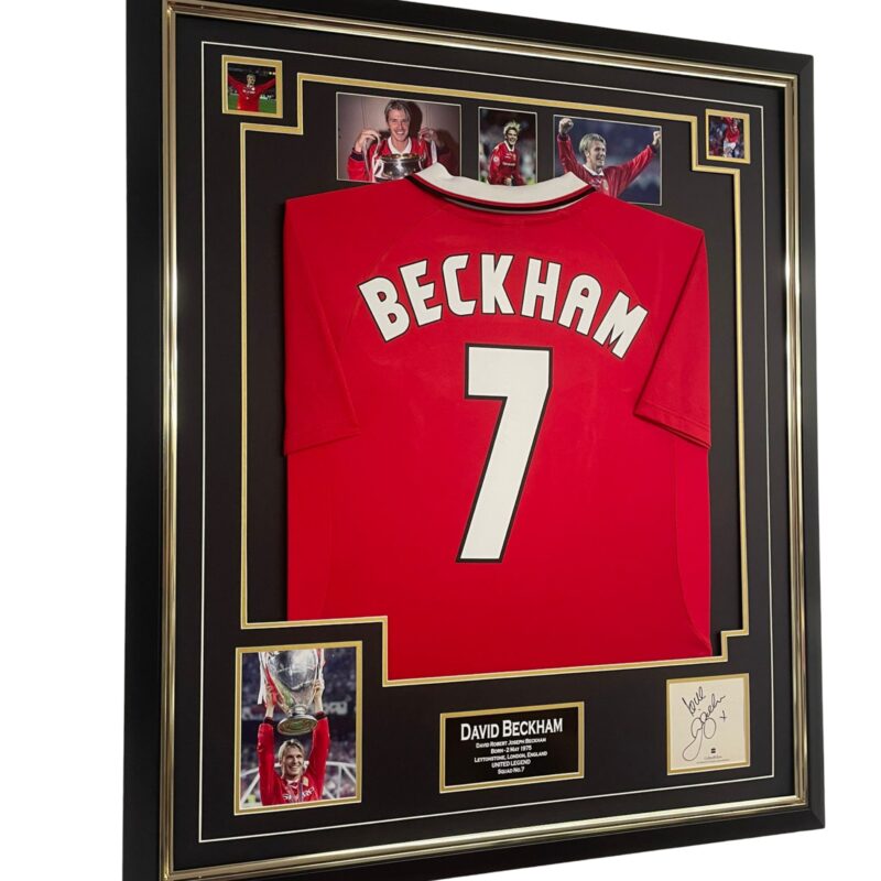 David Beckham of Manchester United Signed Display and Shirt | Signed ...