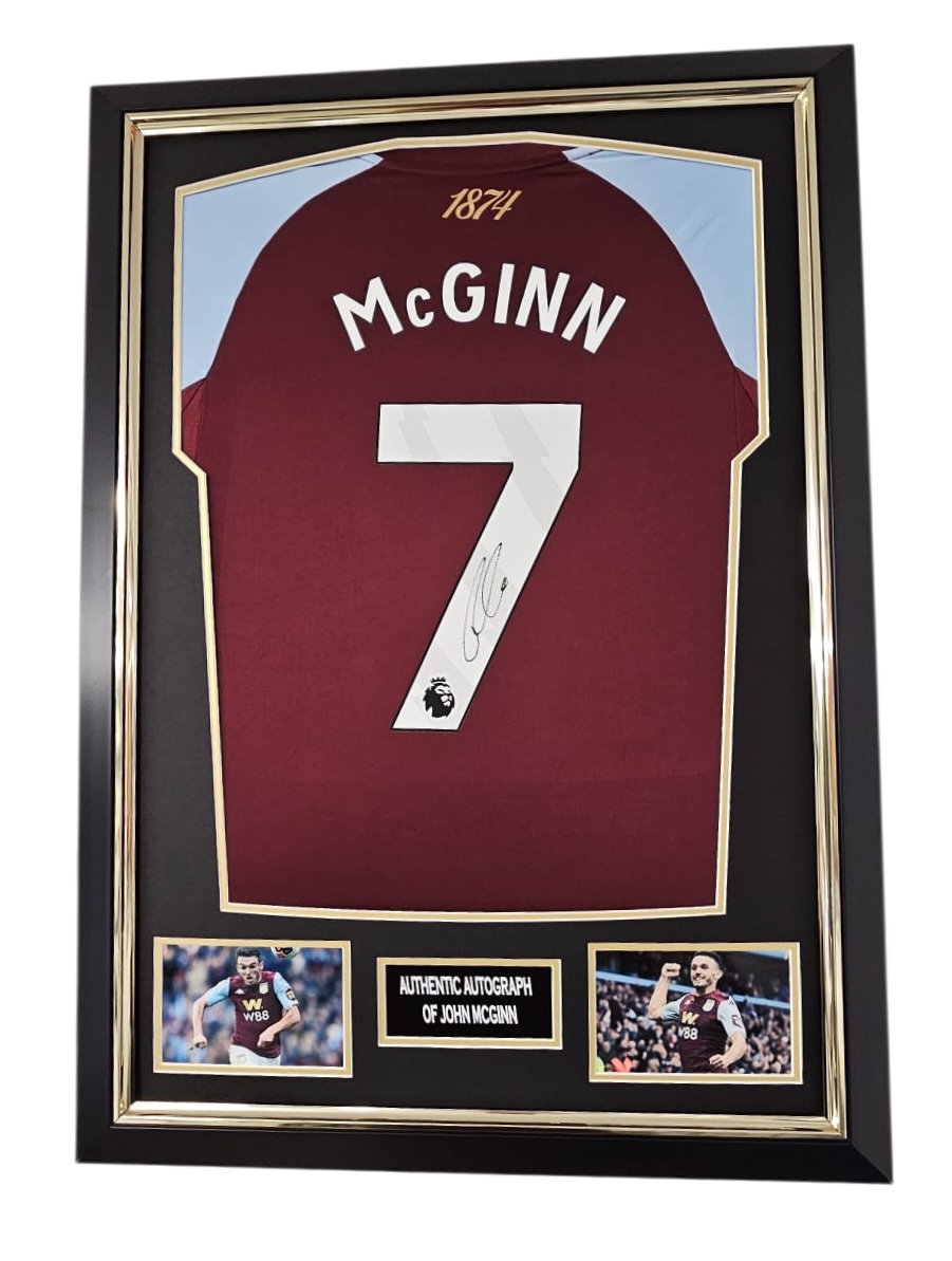 John Mcginn signed shirt