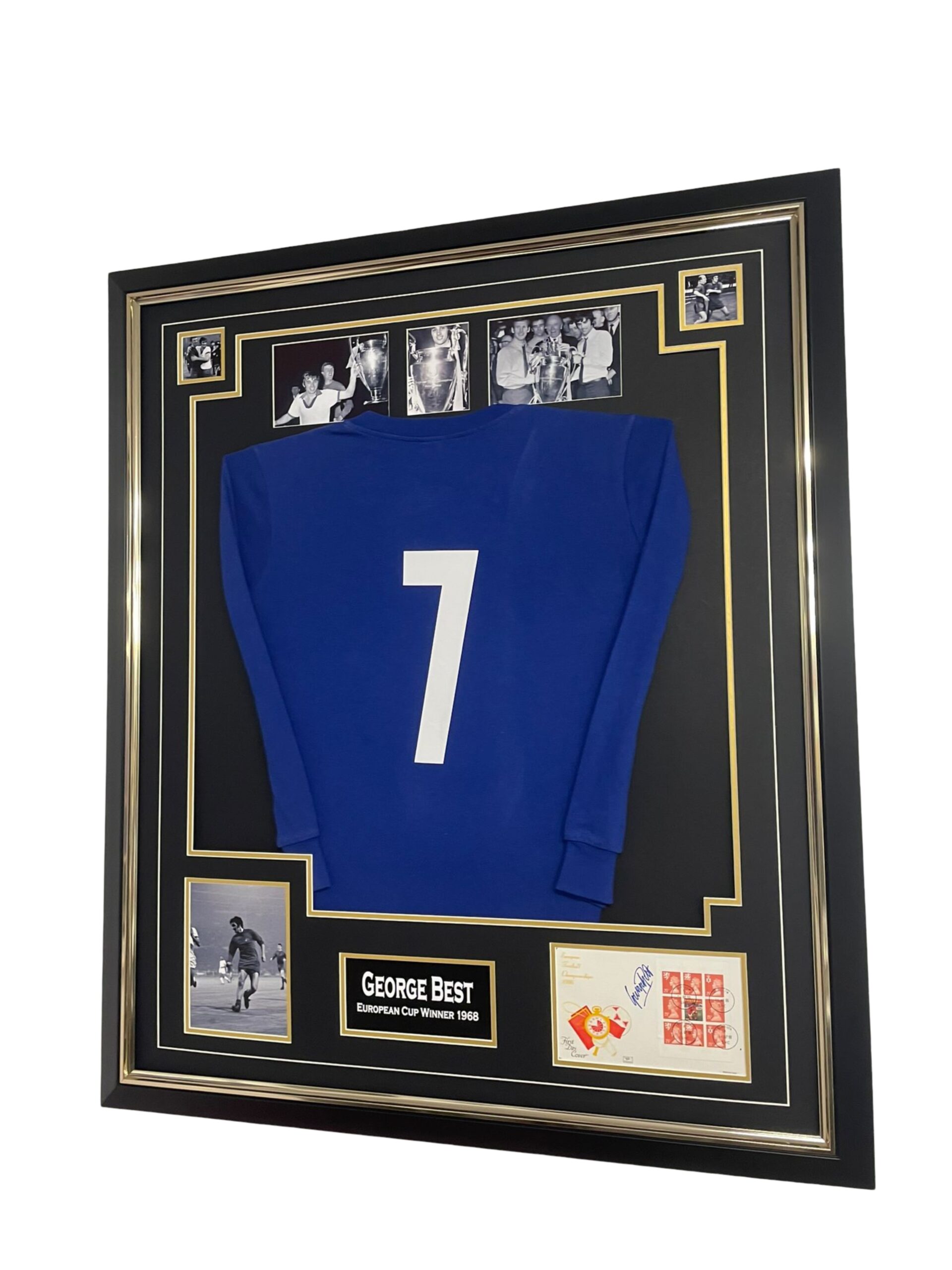 george best signed display jersey shirt