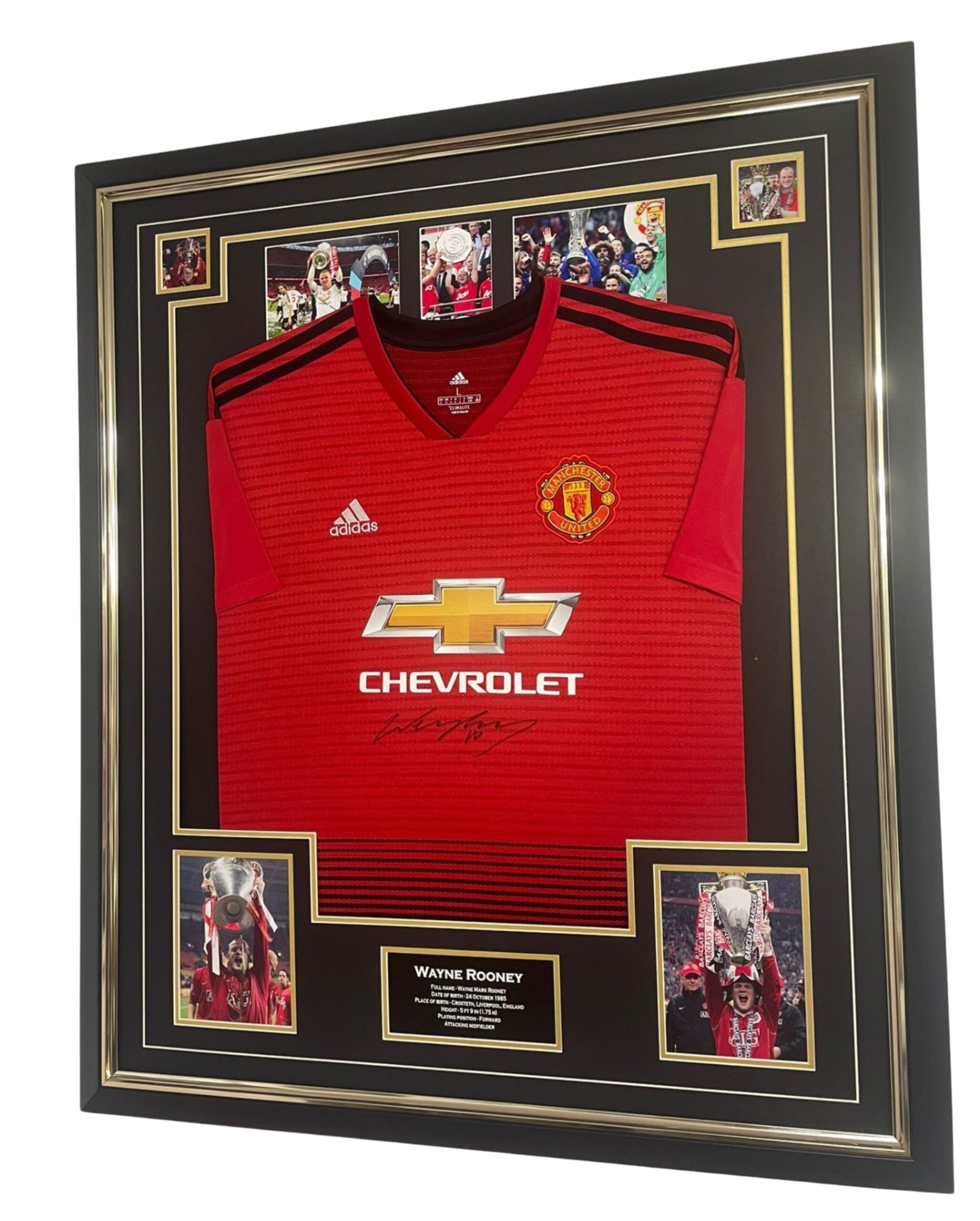 rooney signed united shirt framed