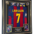 BARCELONA SIGNED HENRIK LARSSON SHIRT