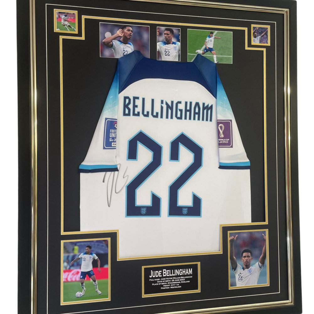 England Star Jude Bellingham signed Shirt Signed Memorabila Shop