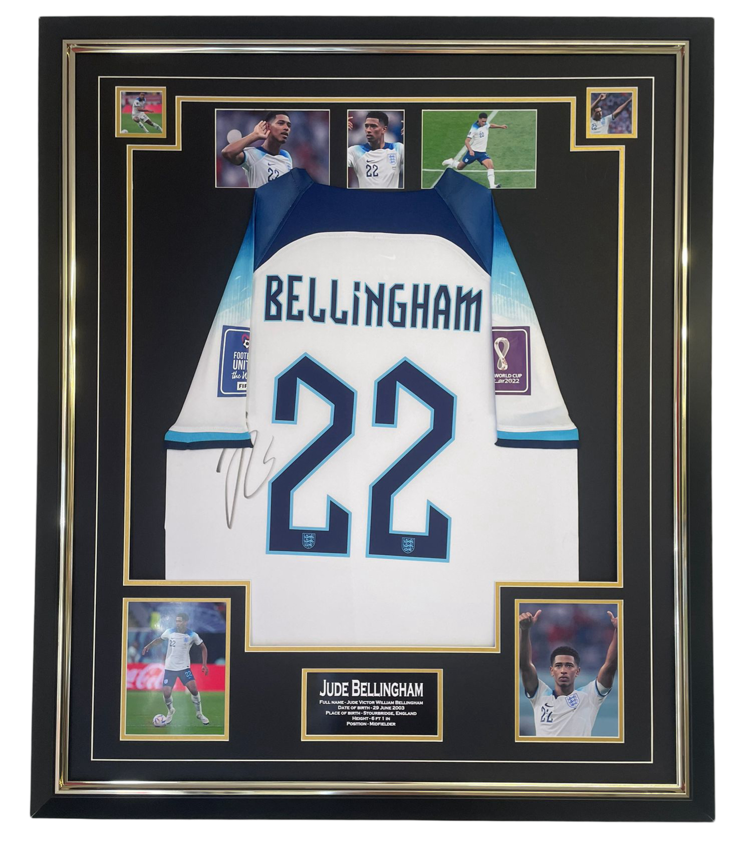 JUDE BELLINGHAM SIGNED JERSEY ENGLAND ICON