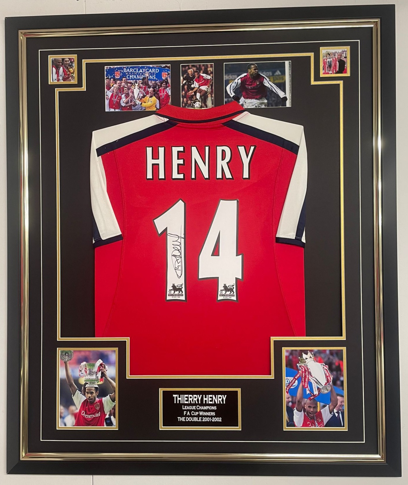 Thierry Henry Signed Shirt 2001 2002 Jersey DOUBLE WINNERS! – Signed ...