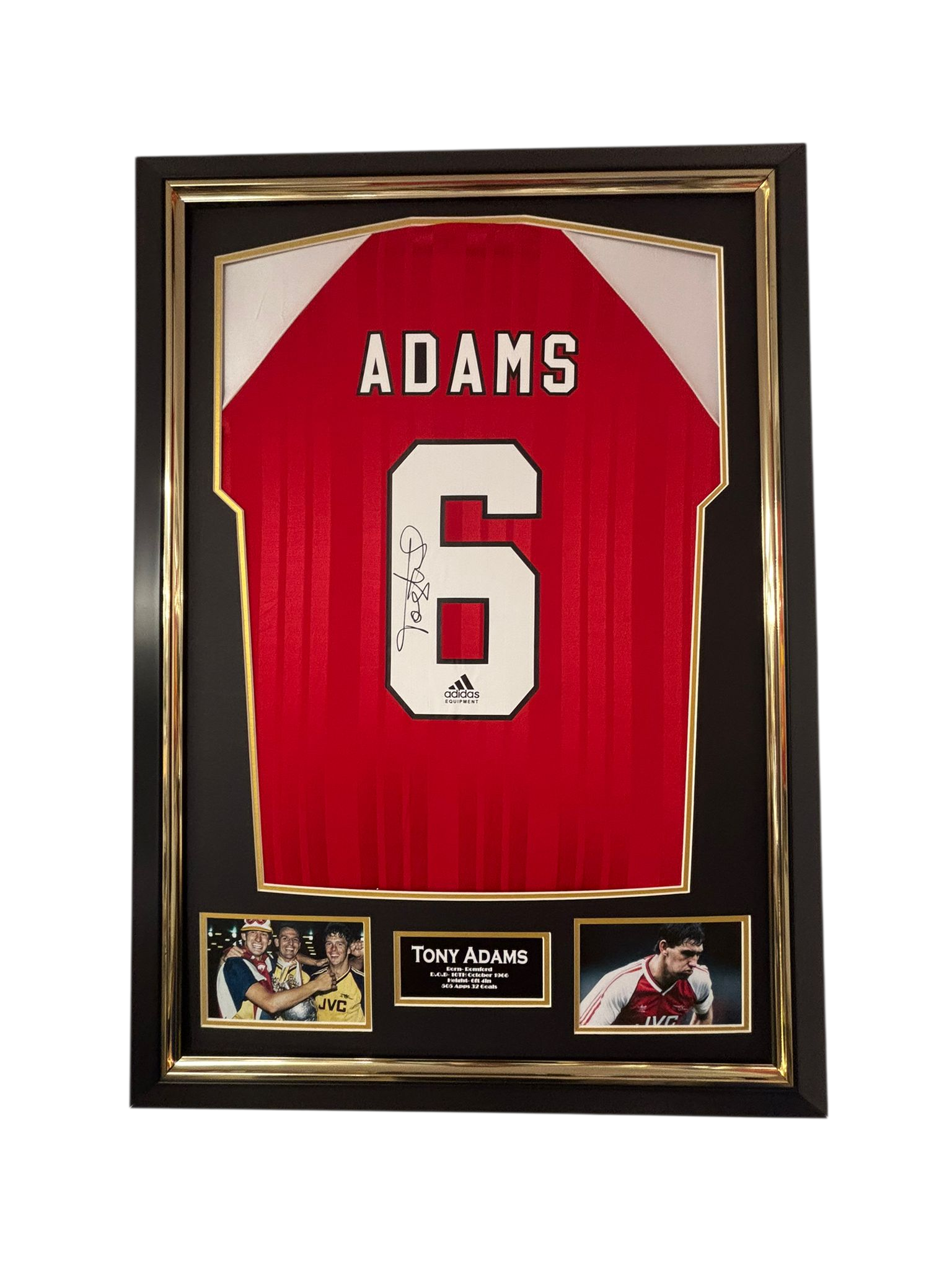 framed tony adams signed shirt jersey