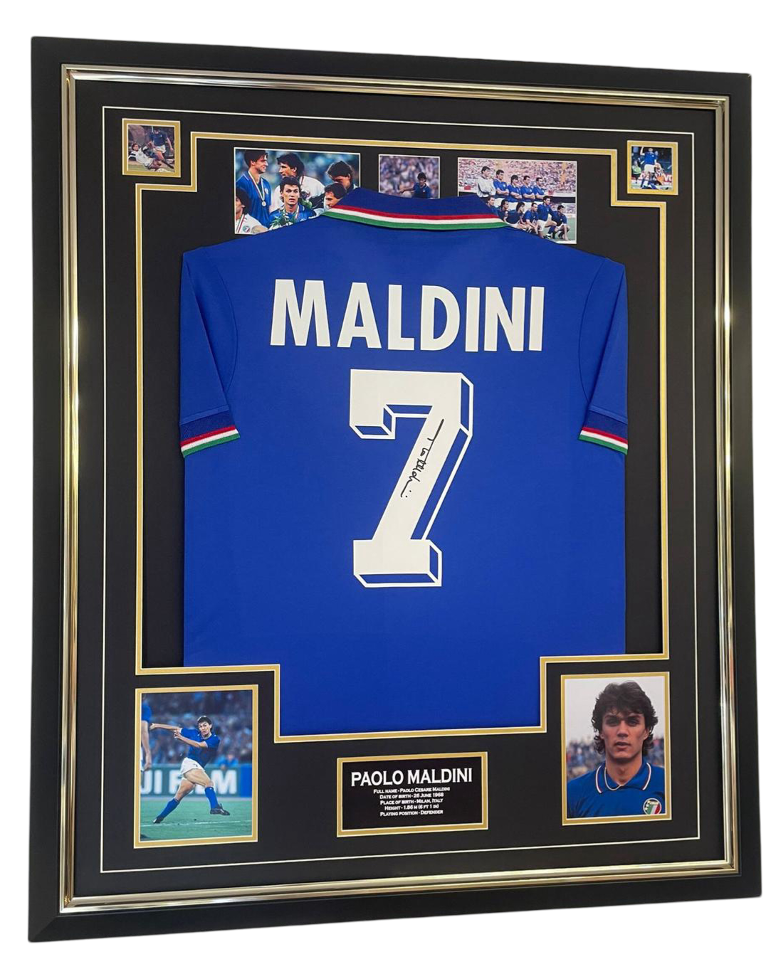 paolo maldini signed jersey italy