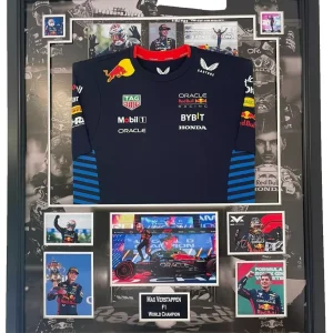 MAX VERSTAPPEN SIGNED PHOTO WITH SHIRT