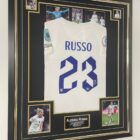 alessi russo framed signed shirt england 2020