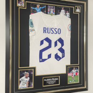 alessi russo framed signed shirt england 2020