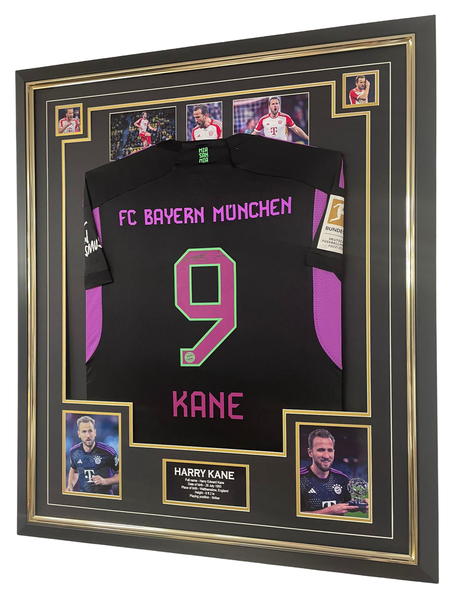 framed harry kane signed jersey