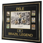 framed pele signed photograph