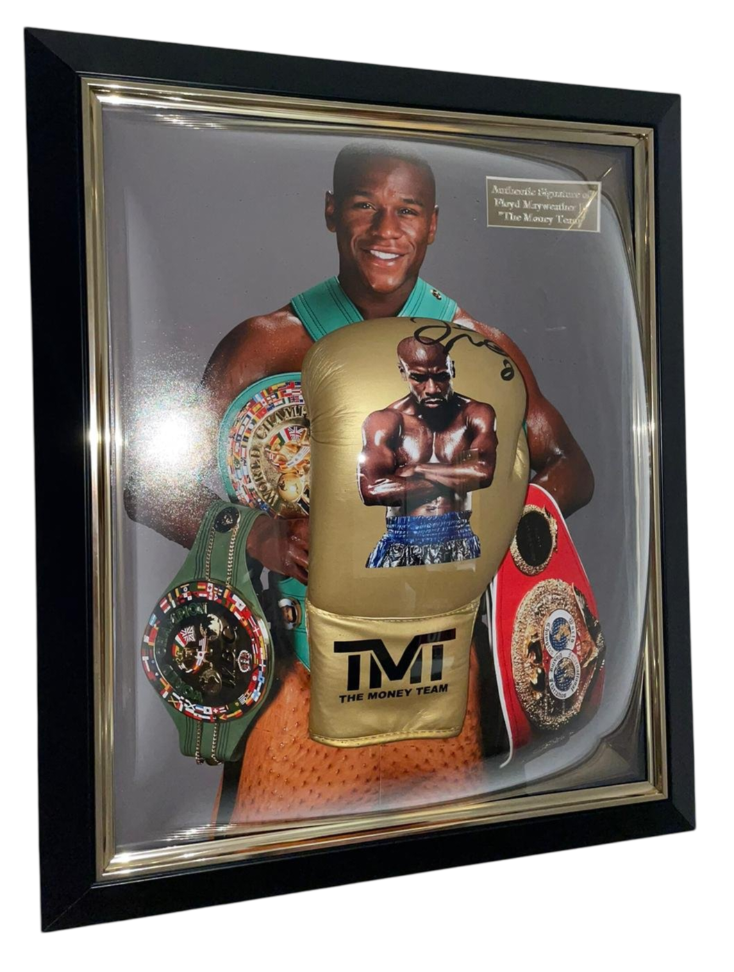 framed signed boxing glove floyd mayweather