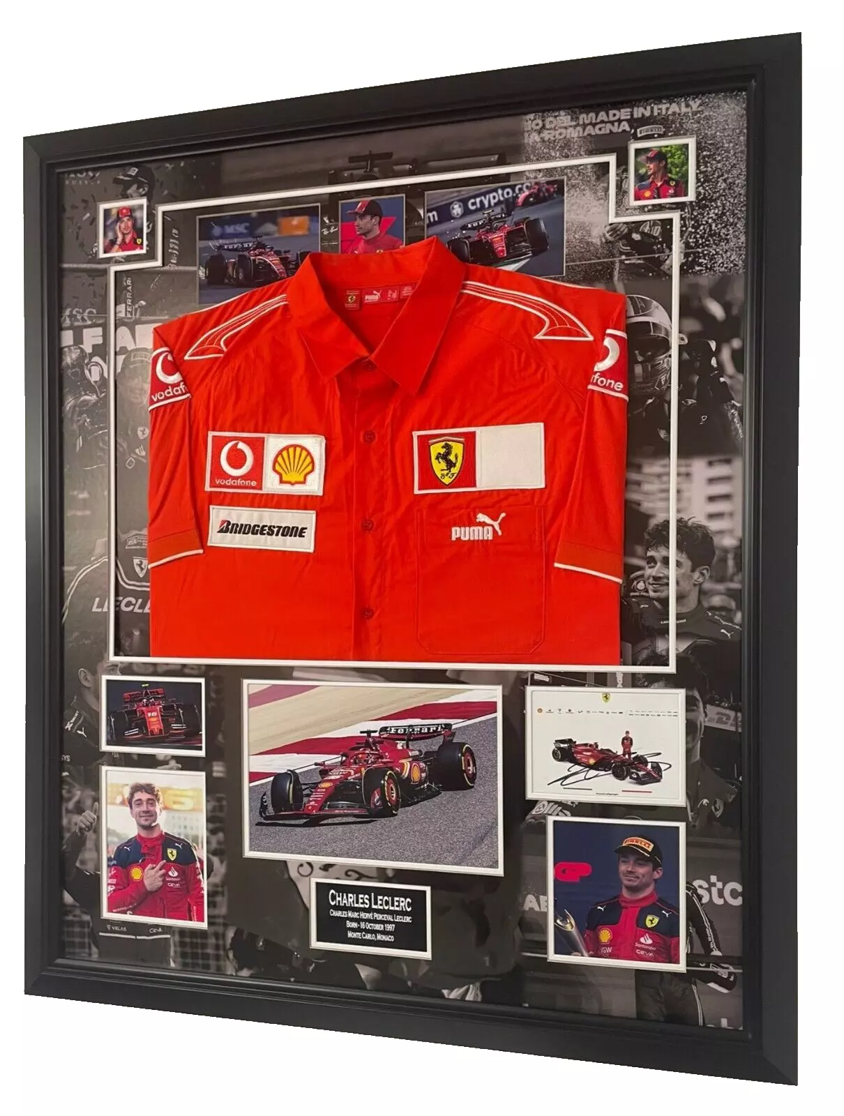 leclerc signed photo with shirt