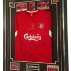 liverpool signed framed shirt